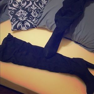 Over the knee heel boots